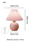 Axyaa Nordic Pleated Table Lamp USB Art Atmosphere Night Light