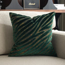 Axyaa Zebra Print Velvet Square Pillow Cover for Sofa Couch Living Room Bedroom