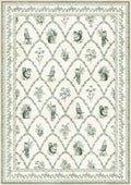 Axyaa Retro Pastoral Style Living Room Carpet Cream Animal Print Rug