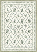 Axyaa Retro Pastoral Style Living Room Carpet Cream Animal Print Rug