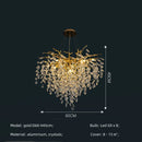 Axyaa Crystal G9 Chandelier: Modern Luxury Indoor LED Pendant Lights for Living Room