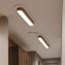 Axyaa Nordic LED Ceiling Light Chandelier, Minimalist Walnut Yellow Travertine Decor