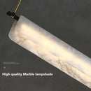 Axya Marble Strip LED Chandelier: Modern Minimalist Luxury for Hotel, Restaurant, or Bar