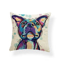 Axyaa Golden Retriever Linen Pillowcase: Decorative Square Cushion Cover