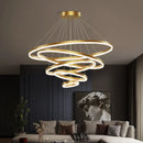 Axyaa Nordic Circular Chandelier Pendant Light for Living Room and Dining Room