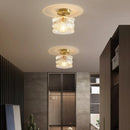 Axyaa Glass Ceiling Lamp for Bedroom, Porch, Entryway, Hallway - Japanese Style Interior Lighting