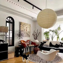 Axyaa Japanese Wabi-sabi Style Paper Lantern Chandelier for Bedroom and Living Room