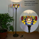 Axyaa Tiffany Stained Glass Floor Lamp - Retro American Design for Living Room and Bedroom