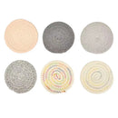 Axyaa Cotton Dining Table Mat Set - Heat Resistant Circular Dish Mat