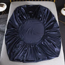 Axyaa Silky Satin Fitted Sheet Set - Soft & Smooth Solid Color Queen/King/Twin Size