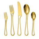 Axyaa Stainless Steel Cutlery Set - Knife, Fork, Spoon, Teaspoon & Dessert Spoon