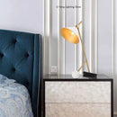 Luxury Nordic Marble Desk Lamp by Axyaa - Designer Horn Study Light with Black Lampshade