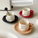 Axyaa High-grade European Style Espresso Coffee Cup Set with Colored Glaze Ceramic