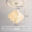 Axyaa Marble Chandelier: Faux Alabaster Ceiling Lamp for Living Room, Dining Room, Bedroom