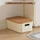 Axyaa Plastic Desktop Storage Box with Lid - Organizer Basket for Snacks and Cosmetics