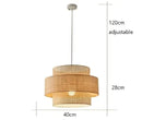 Axyaa Rattan Woven Pendant Light - Stylish Chandelier for Home, Kitchen, Restaurant