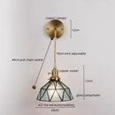 Axyaa Nordic Copper Glass LED Wall Light for Living Room, Bedroom, Bar - Modern Design