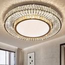 Axyaa Crystal Gold Ceiling Lamp Dimmable Remote Control Luxury Lighting