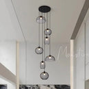 Axyaa Staircase Chandeliers: Modern LED Pendant Light Lamps for Living Room