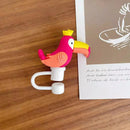 Axyaa Cartoon Silicone Straw Cover - Food Grade, Heat-resistant Straw Plug