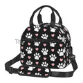 Axyaa Dog Paw Print Insulated Lunch Bag - Thermal Portable Bento Pouch