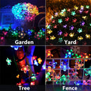 Axyaa Cherry Blossom Solar String Lights: Outdoor Garden Patio Decoration
