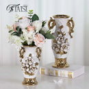 Axyaa European Retro Ceramic Vase for Home Decor and Flower Arrangement