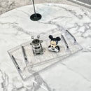 Axyaa Rectangle Tray with Handles: Coffee Table Tea Cup & Jewelry Storage Plate