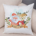 Axyaa Christmas Cartoon Animal Cushion Cover - Santa Claus Pillowcase