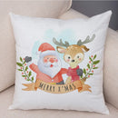 Axyaa Christmas Cartoon Animal Cushion Cover - Santa Claus Pillowcase