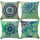 Axyaa Boho Floral & Mandala Pillow Covers - Stylish Cushion Cover for Sofa and Bedroom