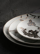 Axyaa Sakura Set Plate Black White Wall Decoration Hanging Plate Coffee Living Room