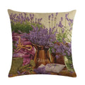 Purple Lavender Floral Pillowcase for Home Decor by Axyaa