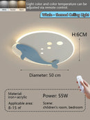 Axyaa Kid's Room Ceiling Light - Whale & Rocket Design