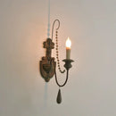 Axyaa Vintage Wood Bead Wall Sconces for Farmhouse Living Room