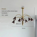 Axyaa French Retro Glass Chandelier - Designer Tulip Art Flower Chandelier
