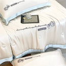 Axyaa Embroidered Silk Bedspread Quilt - Luxury Breathable Comforter