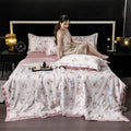 Axyaa Tencel Summer Quilt Set - Cool Silk Single-Piece Printed Quilt