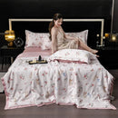 Axyaa Tencel Summer Quilt Set - Cool Silk Single-Piece Printed Quilt