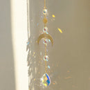 Axyaa Crystal Butterfly Moon Prism Suncatcher - Outdoor Rainbow Maker Fairy Garden Decor