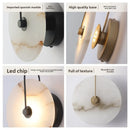 Axyaa Marble LED Wall Sconce Light - Modern Nordic Minimalist Living Room Bedroom Wall Lamp