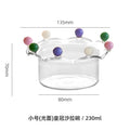 Axyaa Clear Glass Fruit Plate Bowl - Large Capacity Dessert Ice Cream Dish