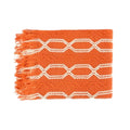 Axyaa Green Christmas Textured Knit Blanket with Tassel - Cozy & Lightweight