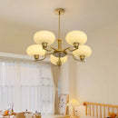 Axyaa Modern Glass Chandelier - Nordic Retro Design, Led Hanging Lamp