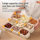 Axyaa Spice Tray with Lid & Handle: Divided Serving Box for Snacks & Charcuterie