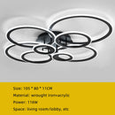 Axyaa Modern Black LED Ceiling Lamp Circle Design for Living Room, Bedroom, Study