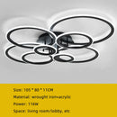 Axyaa Modern Black Circle LED Ceiling Lamp for Living Room, Bedroom, and Dining Room