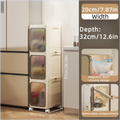 Axyaa 20cm Multi-Layer Slim Storage Cabinet Organizer for Bathroom Kitchen Living Room