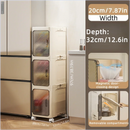 Axyaa 20cm Multi-Layer Slim Storage Cabinet Organizer for Bathroom Kitchen Living Room