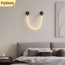 Axyaa Music Note Art Linear Wall Light - Minimalist Bedroom Bar Decor